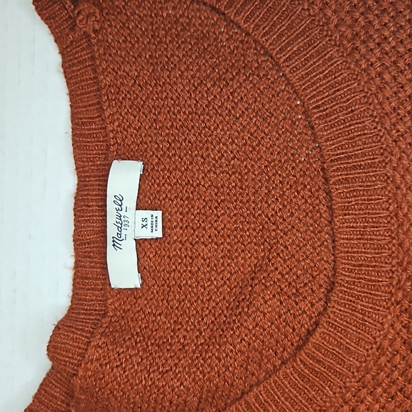 Madewell Chronicle Rust Textured Pullover Sweater size XS - Picture 6 of 11